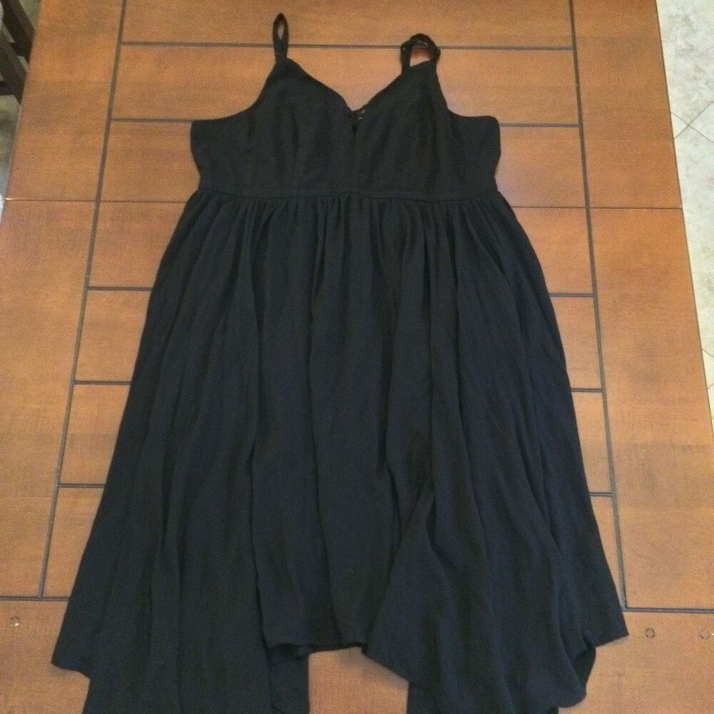 Torrid black spaghetti strap dress size 2